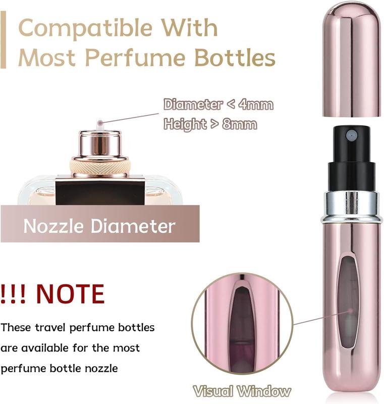 [Black Friday] 8-Pack Mini Refillable Perfume Atomizer Bottles - Leak-Proof, Travel-Friendly, Aluminum Shell