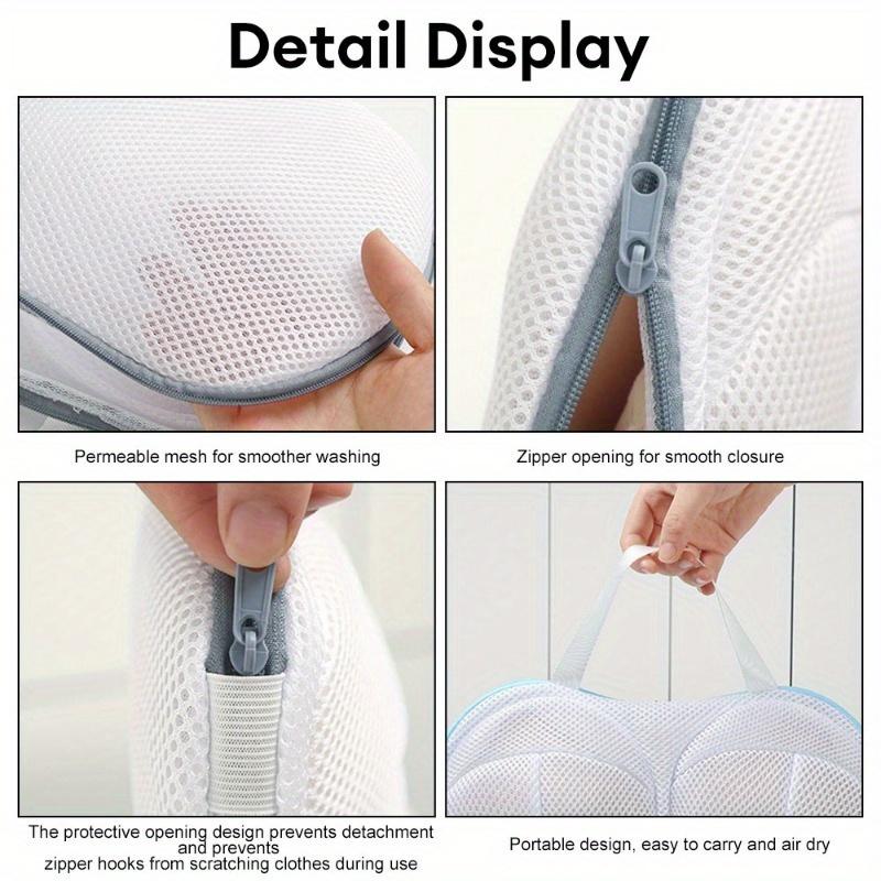 1 count Zipper Underwear Washing Bag, Portable Anti-deformation Washing Bag For Bras, Underwear, Household Storage Organizer For Washing Machine, Bedroom, Laundry Room, Laundry Hamper