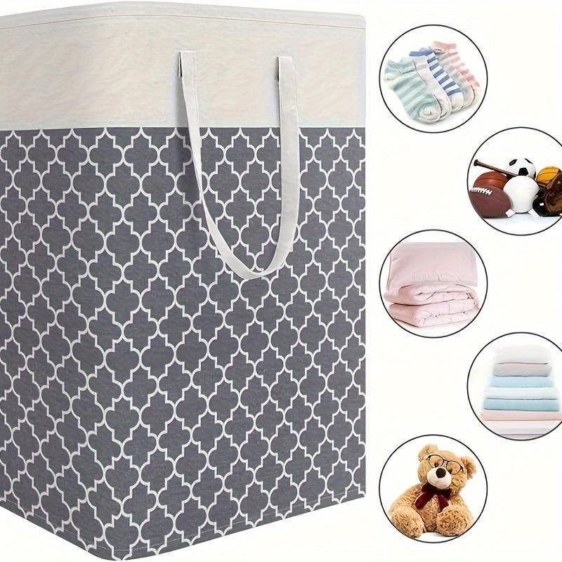 Laundry Basket, 1 Count Foldable Waterproof Clothes Basket with Handle, Clothes Storage Basket, Home Organizer for Bedroom, Bathroom, Dormitory