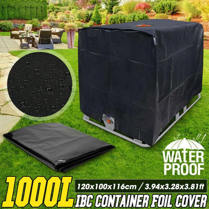 1000L IBC Tote Protective Cover, 1 Count Durable Thick Waterproof Sunshade Water Tanks Rain Cloths, Rain Barrel Guard for Outdoor Garden Park Yard