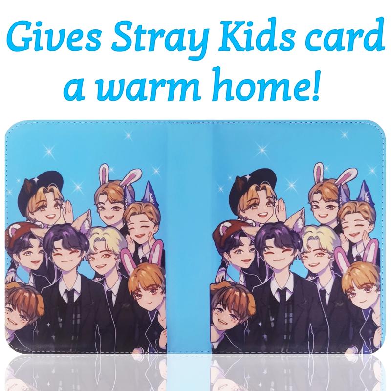 Kpop Stray Kids SKZ Photo Albums 400 Pockets, Cute Cartoon idol Photocard Binder, Christmas Gift for Boys & Girls Decor Organizer Cover