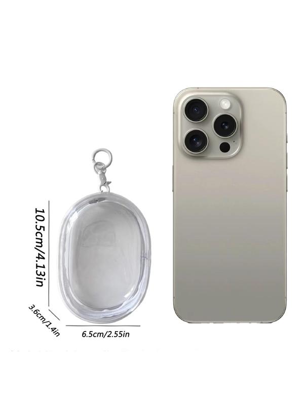 Cute Transparent Data Cable Storage Bag, Portable Headphone Storage Mini Organizers, Multifunctional Doll Display Pendant for Travel