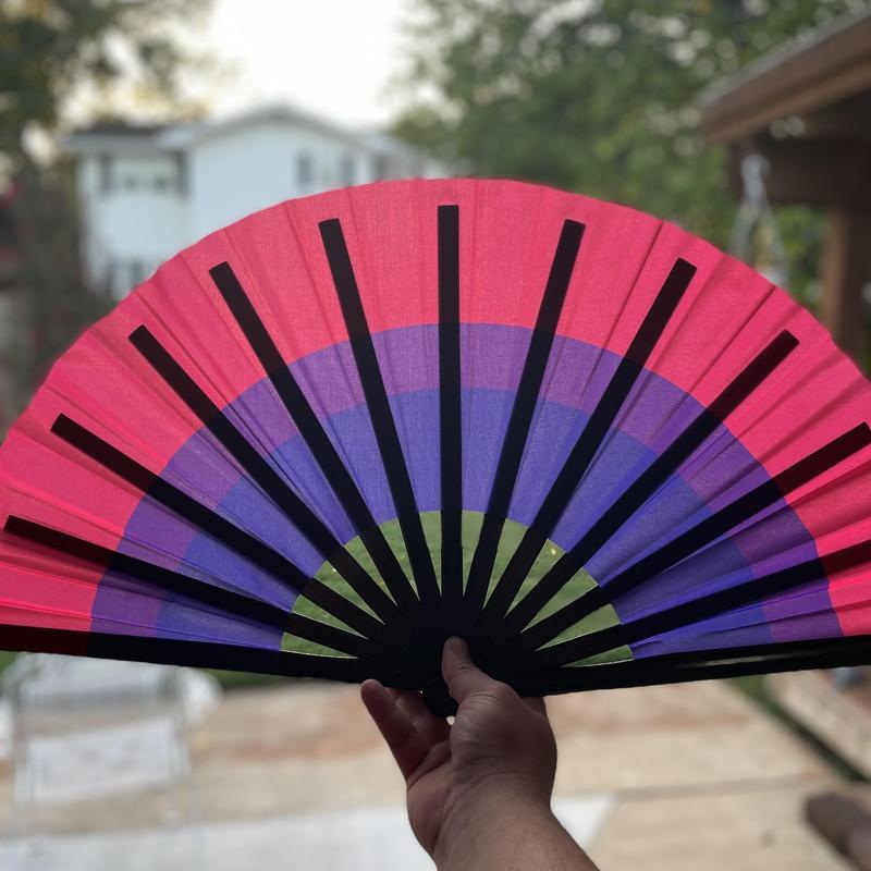 Pride Fans | Large Hand Fan Decor Collapsible Lightweight Multicolor