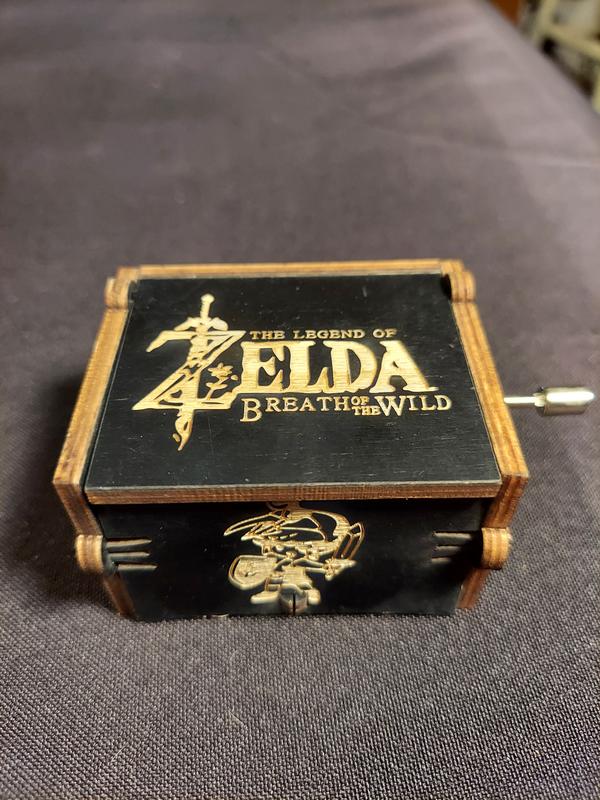 Zelda (Black) - Wooden Music Box - Perfect Gift for Any Occasion - Hand Cranked