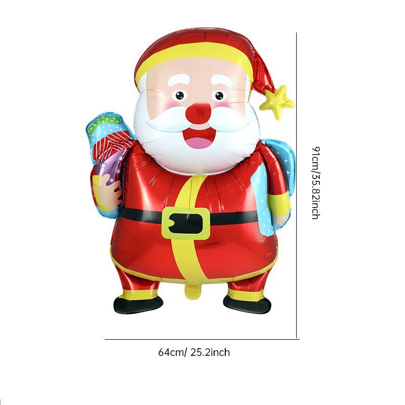 Santa Claus Design Balloon, 1 Count Cartoon Santa Claus Balloon, Christmas Party Balloon, Home Decor Supplies, Festive & Party Supplies