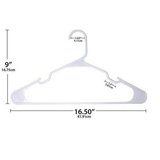 Mainstays Adult & Teen Clothing Hangers, 50 Pack, White, Durable Plastic