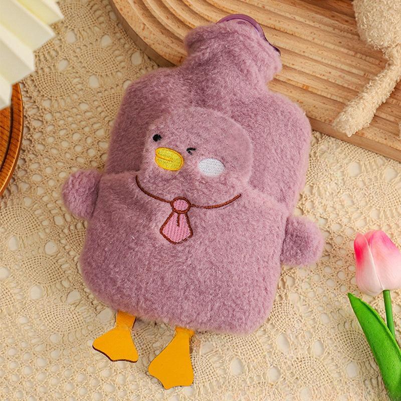 Cute Duck Design Hot Water Bottle, 1 Count Portable Plush Hot Water Bag, Hot Water Warmer Bag for Home Office School Dormitory