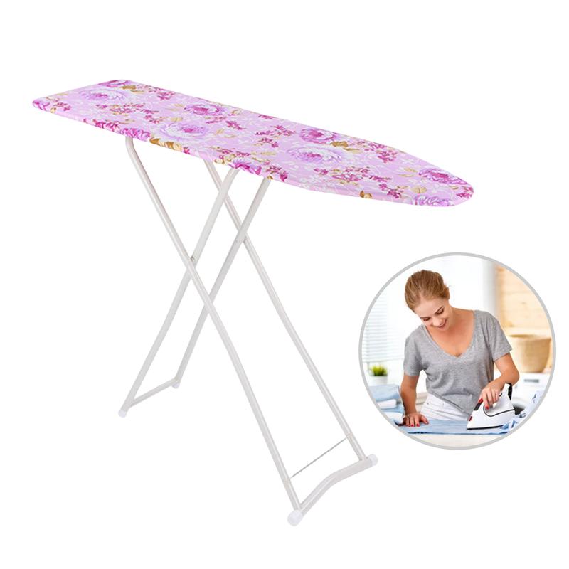 Ironing Board Height Adjustable Smooth Edge Good Load-bearing Non-Slip Wear Resistant Ironing Clothes Extra-Wide Clothes Ironing Board with Folding Legs