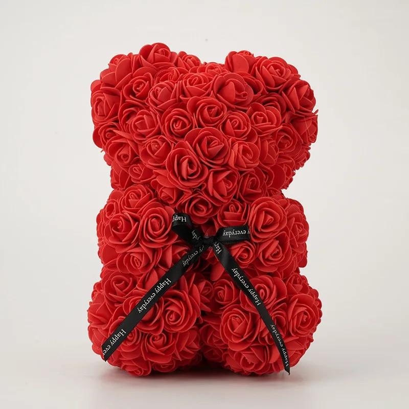 DrGiftIt Valentines Rose Teddy Bear Gift For Her, Valentines Gift For your Girlfriend, Valentines Gift for Wife