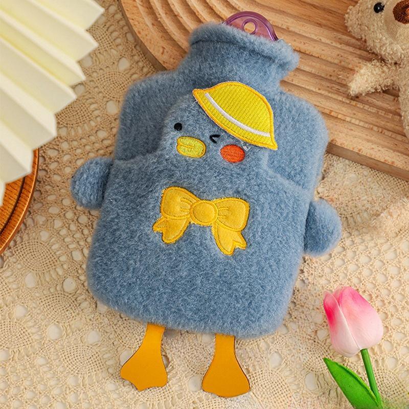 Cute Duck Design Hot Water Bottle, 1 Count Portable Plush Hot Water Bag, Hot Water Warmer Bag for Home Office School Dormitory