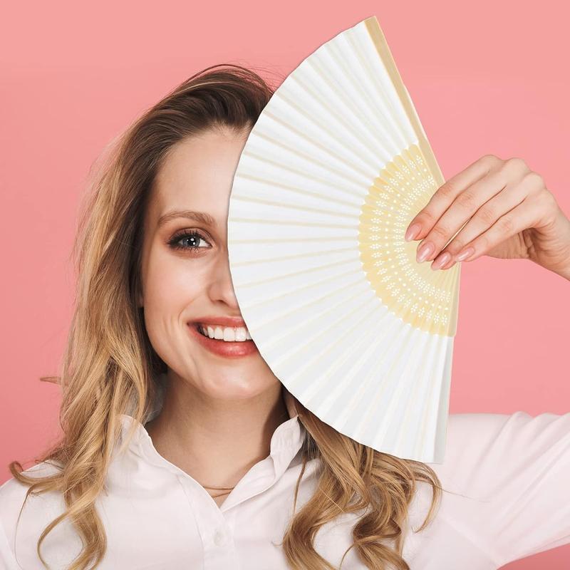 Make Your Wedding Party Cool, Stylish, and Comfortable with Handheld Paper Fans for Wedding Guests - Elevate Your Special Day