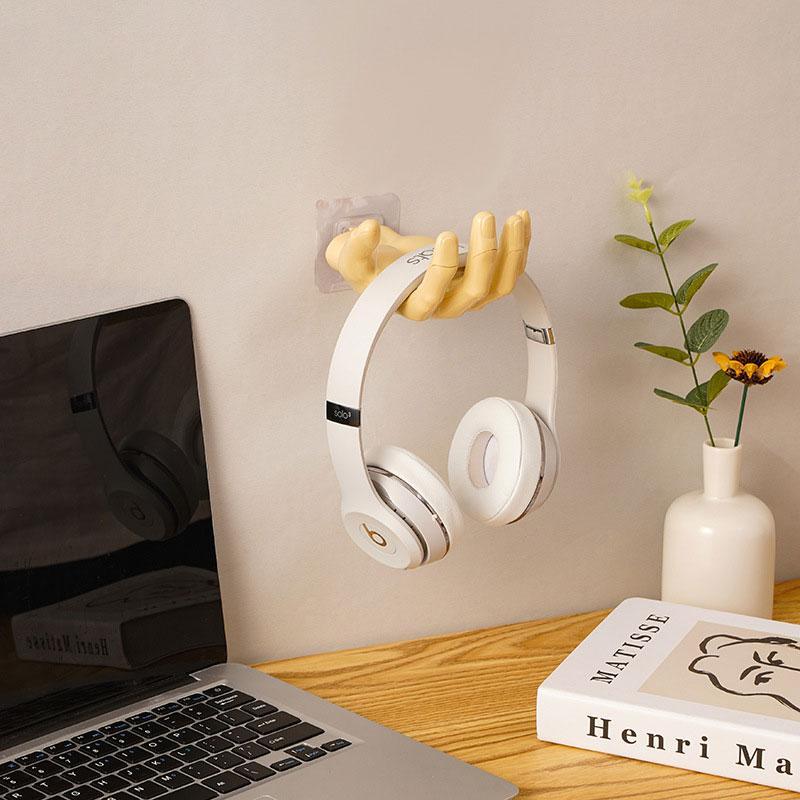 Hand Shaped Wall Mounted Hook, Punch Free Self Adhesive Wall Hook, Home Organizer for Key and Headphone, Home Space Saver