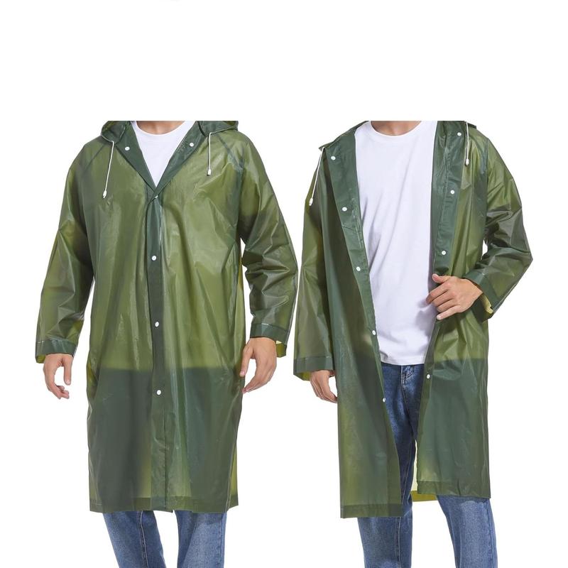 2 ponchos for men and women, reusable rain and snow season protectors, convenient raincoat