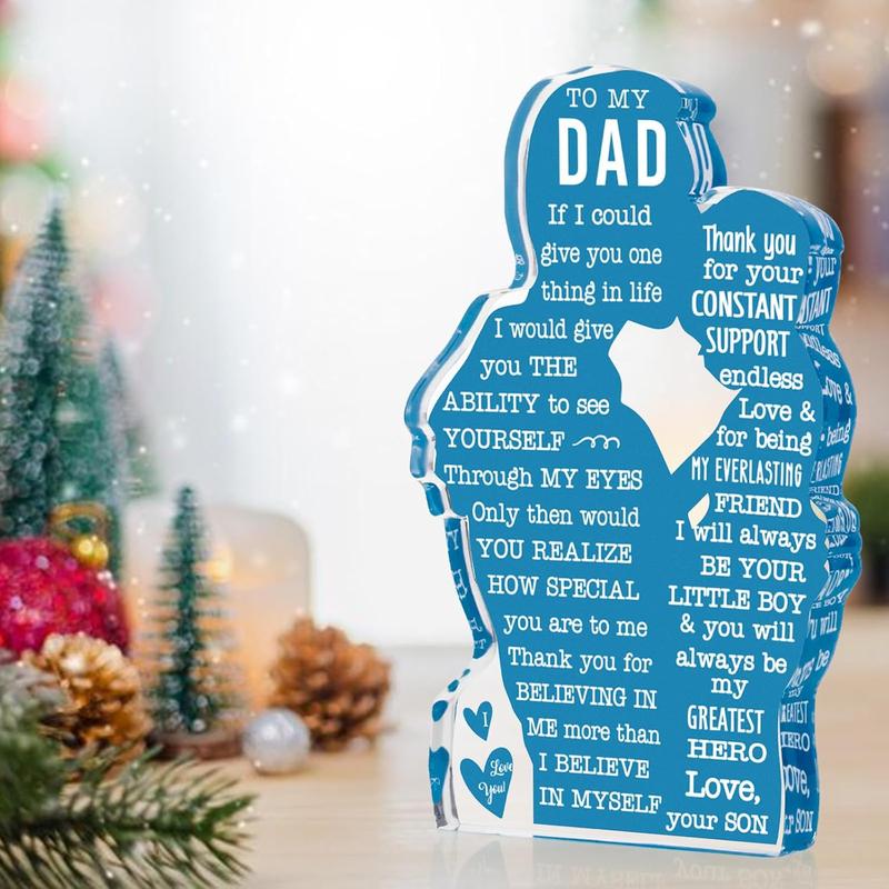 Dad Birthday Gifts from Son, Daughter Christmas Gifts for Dad Unique Birthday Present Ideas for Father Daddy New Dad Best Dad Ever Gifts Father's Day Gifts Dad Acrylic Plaque Sign