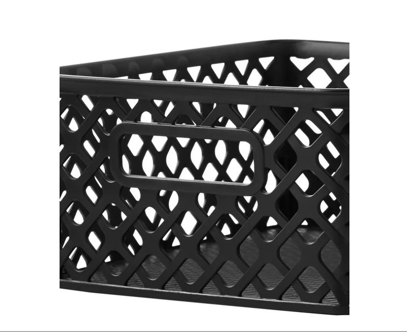 Small Black Decorative Storage Basket for Home Organization