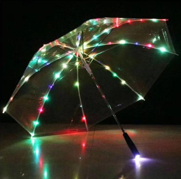 Colorful LED Transparent Umbrella for Home Supplies - Miscellaneous Home Category