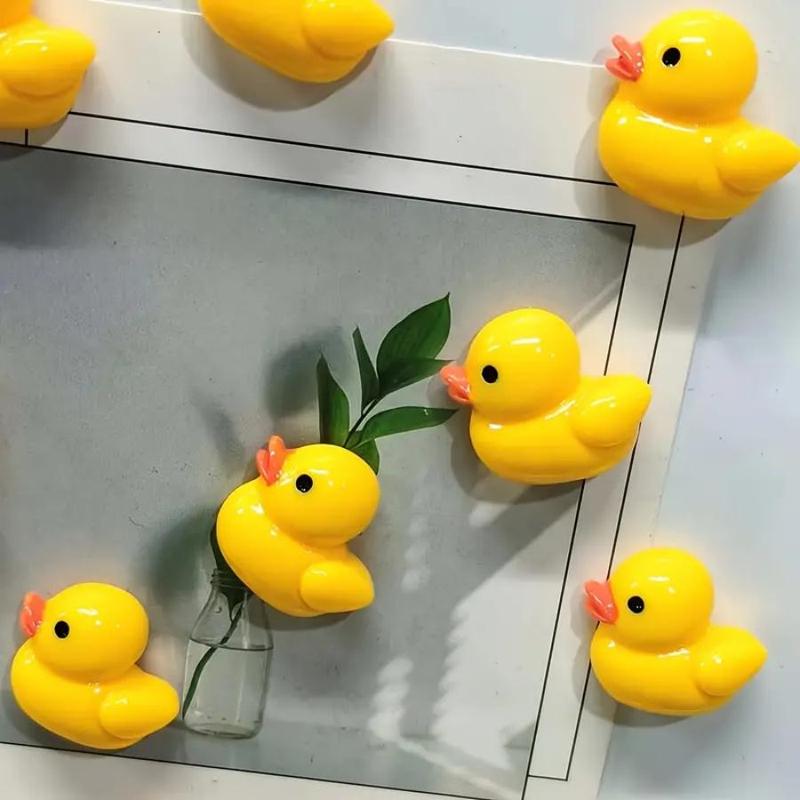 Duck Design Refrigerator Magnet, 7 Counts Cute Cartoon Mini Duck Shaped Magnet, Decorative Kitchen Office Whiteboard Magnet