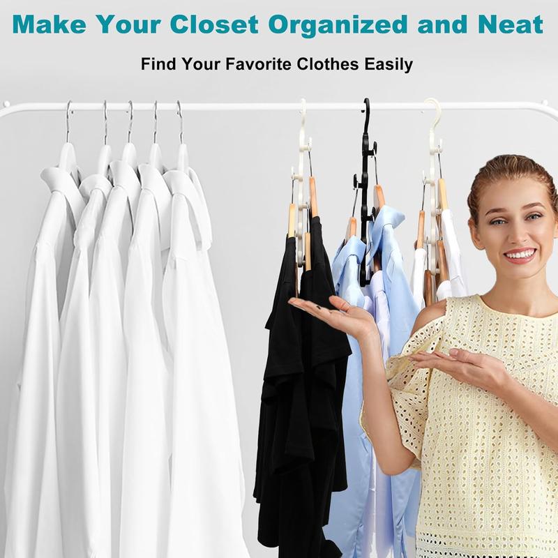 Closet Organizers and Storage,Upgraded Organization and Storage Clothes Hanger,10 Pack College Dorm Room Essentials,Sturdy Space Saving Hangers for Thick Clothe Hanging Hook Hanging Hook Hanging Hook Plastic Bath Smooth Wooden