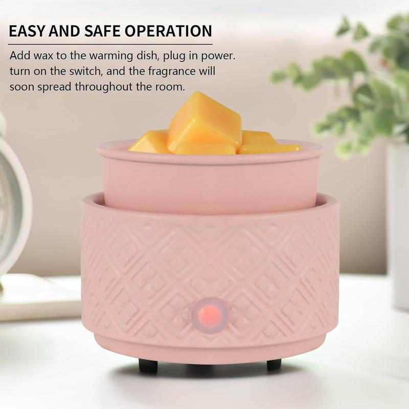 Wax Melt Warmer for Scented Wax,3-in-1Ceramic Wax Warmer Fragrances Candle Oils, Home Fragrance Wax Burner,Electric Candle Warmer as Gift for Mom Women(Black) Decor Ornaments