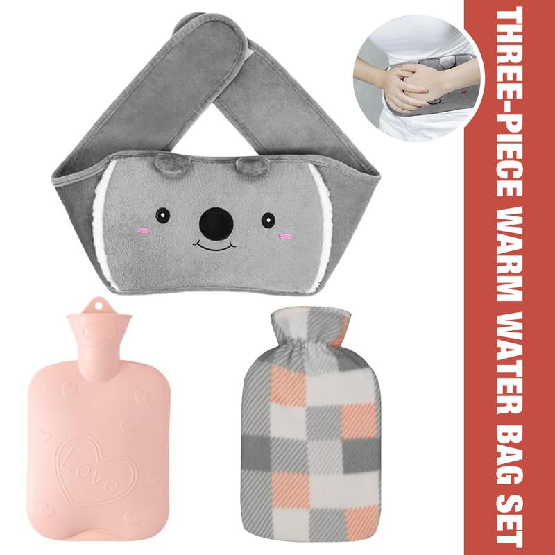 Cozy Three-Piece Hot Water Bag Set | Winter Essential for Ultimate Warmth! Bottles Comfortable