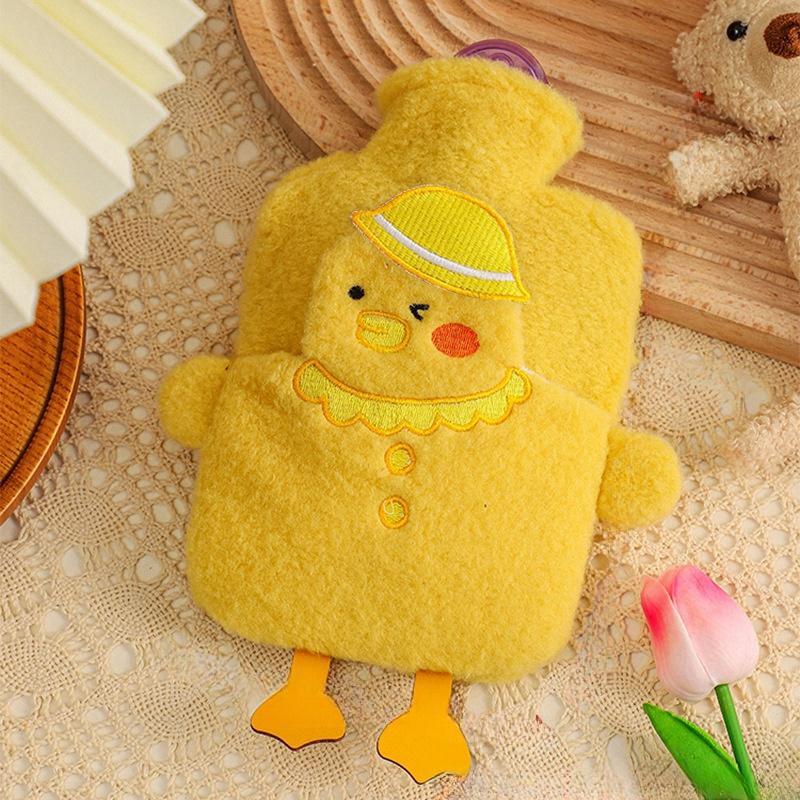 Cute Duck Design Hot Water Bottle, 1 Count Portable Plush Hot Water Bag, Hot Water Warmer Bag for Home Office School Dormitory