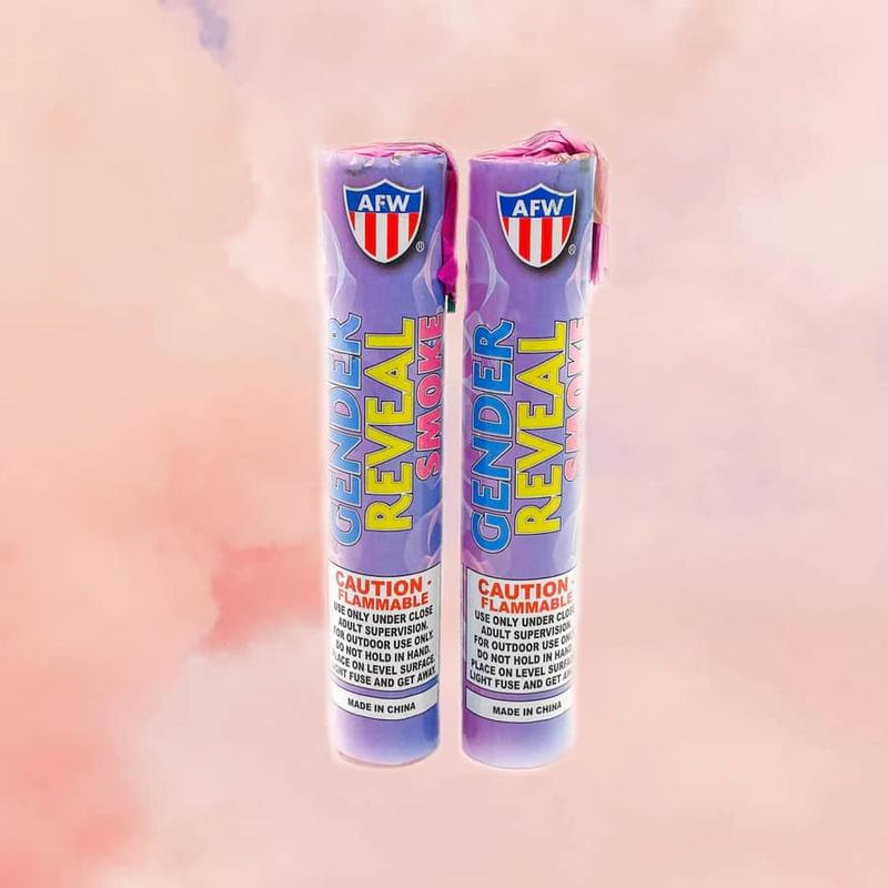 2-Pack Gender Reveal Smoke Sticks - Blue or Pink Colorful Smoke for Parties and Celebrations