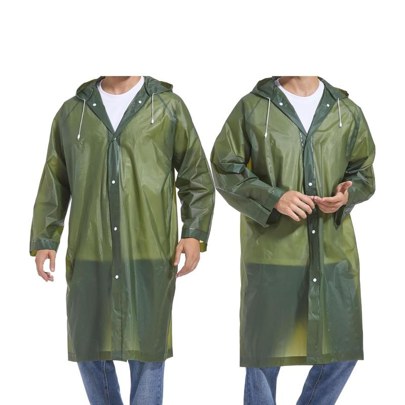 2 ponchos for men and women, reusable rain and snow season protectors, convenient raincoat