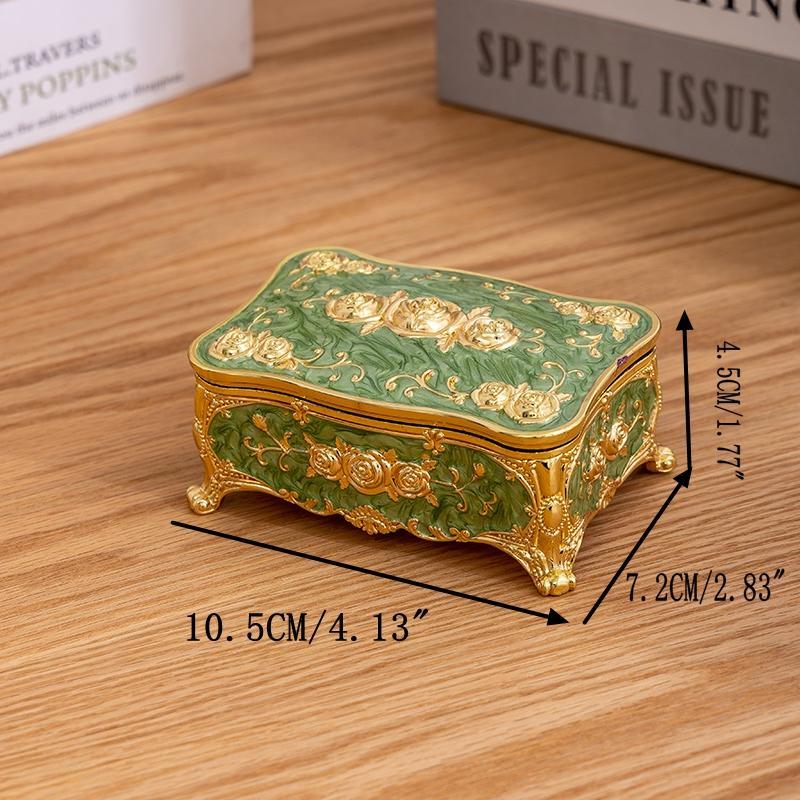 Exquisite Luxury Jewelry Box, 1 Count Mini Magnetic Jewelry Storage Case, Decorative Design Jewelry Organizer for Home Decor