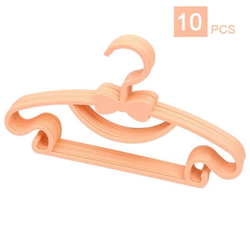 Bowknot Decor Baby Clothes Hanger, 10pcs set Simple Non-slip Clothes Hanger, Clothes Drying Rack for Home Bedroom, Clothes Organizer