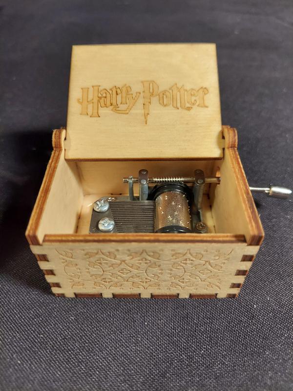 Harry Potter - Wooden Music Box - Perfect Gift for Any Occasion - Hand Cranked - Festive Decor Ornaments