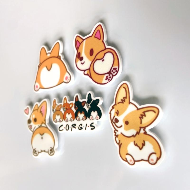 Corgi Butts Magnets, Dog Mom Gifts, Funny Kitchen Decor, Corgi Stuff, Pet Gifts, Corgi Dog Lover Decor