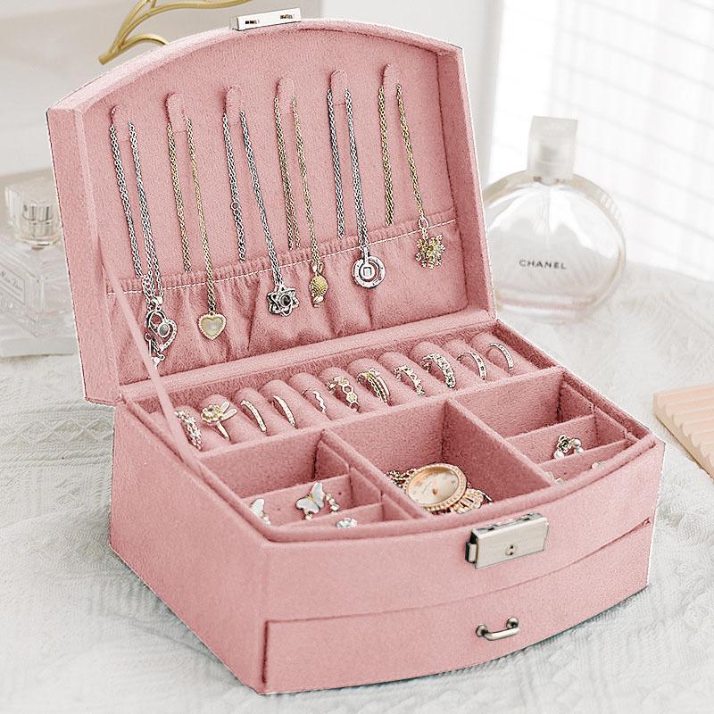 Multi-grid Jewelry Organizer, Jewelry Storage Box with Handle, Multifunctional Jewelry Holder, Household Jewelry Storage Box