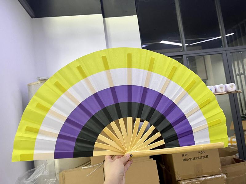 Pride Fans | Large Hand Fan Decor Collapsible Lightweight Multicolor