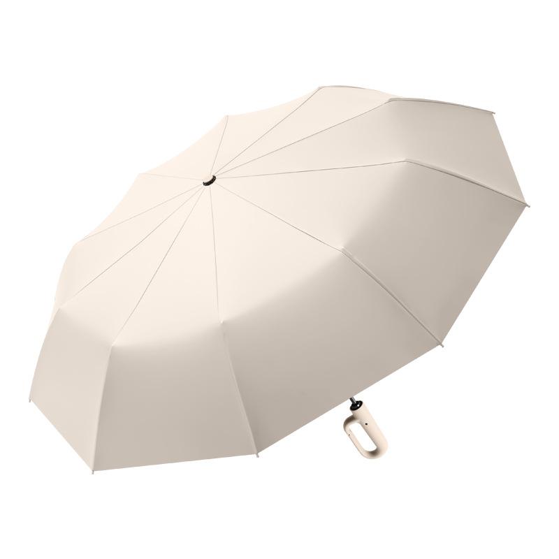 Men's Oversized Automatic Umbrella with Ring Buckle and Portable Design for Both Weather and Rain Protection