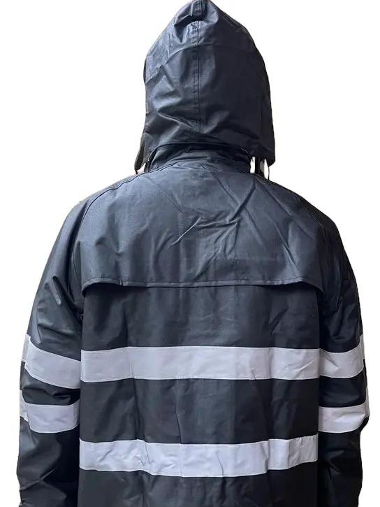 High Visibility Water resistant Safey Reflective Rain Jacket   Unlined rain jacket available in various colors