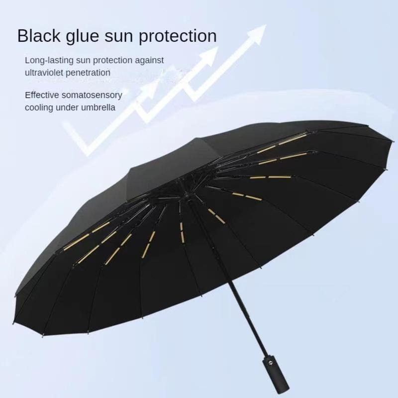 Automatic Folding Umbrella, Large Windproof Rainproof Folding Umbrella, Sun and Rain Dual-use Umbrella for Family Entertainment Outdoor Activities, Outdoor Umbrella,  Fall Decor