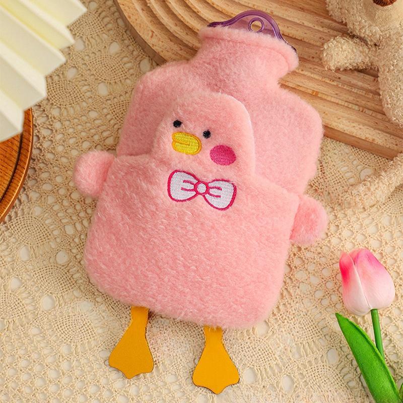 Cute Duck Design Hot Water Bottle, 1 Count Portable Plush Hot Water Bag, Hot Water Warmer Bag for Home Office School Dormitory