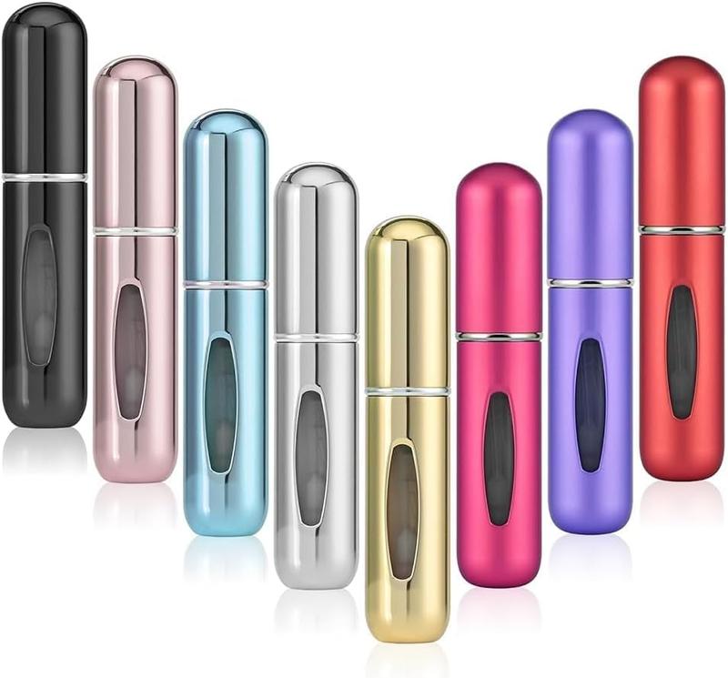 [Black Friday] 8-Pack Mini Refillable Perfume Atomizer Bottles - Leak-Proof, Travel-Friendly, Aluminum Shell