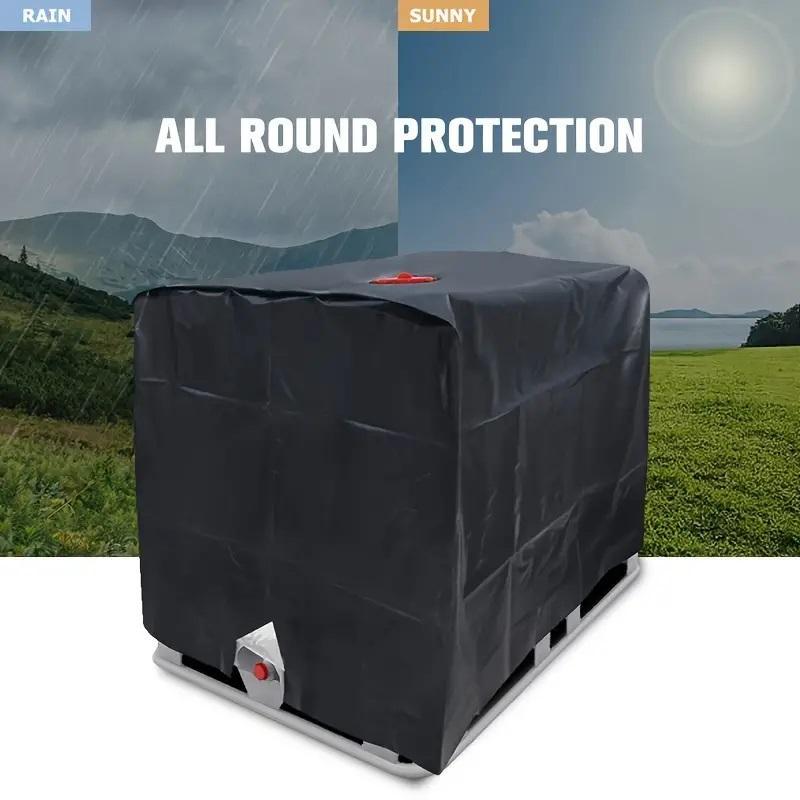 1000L IBC Tote Protective Cover, 1 Count Durable Thick Waterproof Sunshade Water Tanks Rain Cloths, Rain Barrel Guard for Outdoor Garden Park Yard