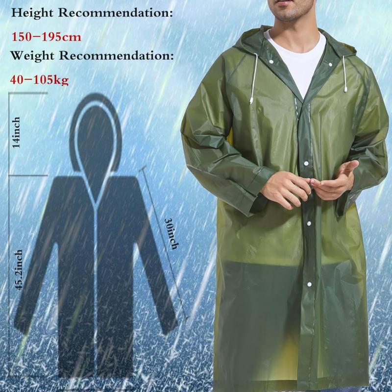 2 ponchos for men and women, reusable rain and snow season protectors, convenient raincoat