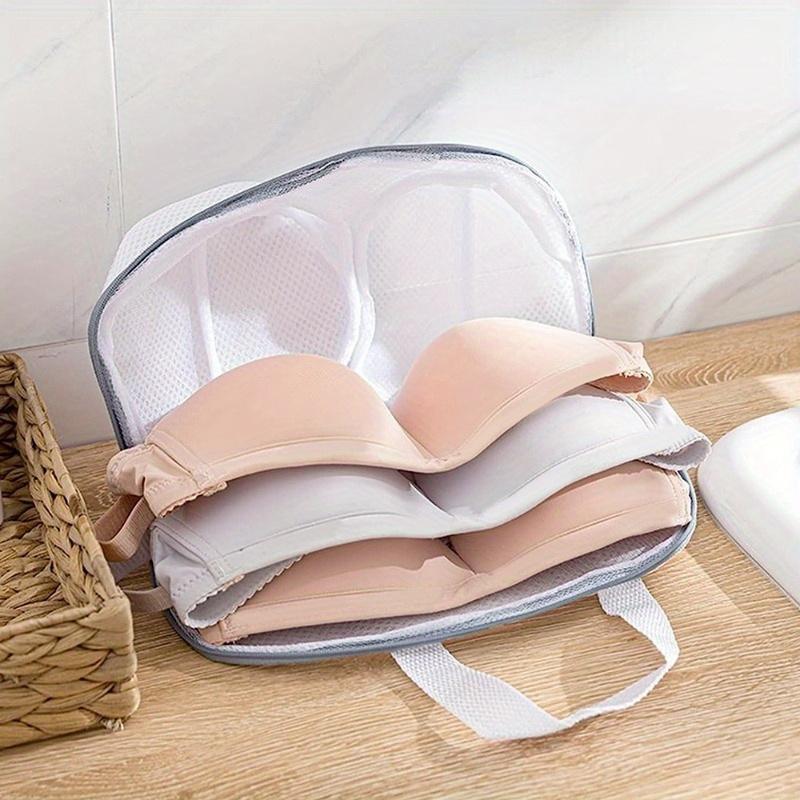 1 count Zipper Underwear Washing Bag, Portable Anti-deformation Washing Bag For Bras, Underwear, Household Storage Organizer For Washing Machine, Bedroom, Laundry Room, Laundry Hamper