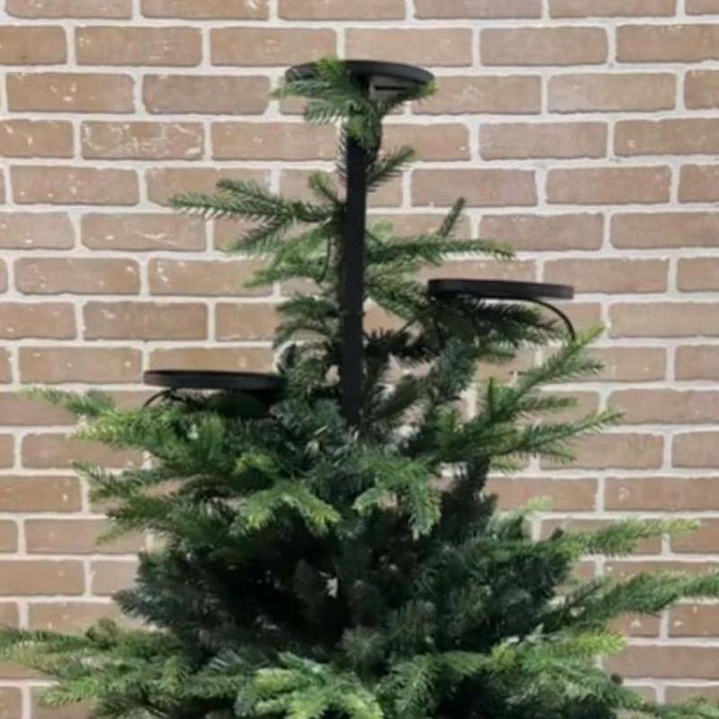 Tree Topper Candle Holder, 1 Count Triple Tree Topper Candle Holder, Tree Topper Base, Shelf for Christmas Tree, Candle Holder for Home Party Wedding