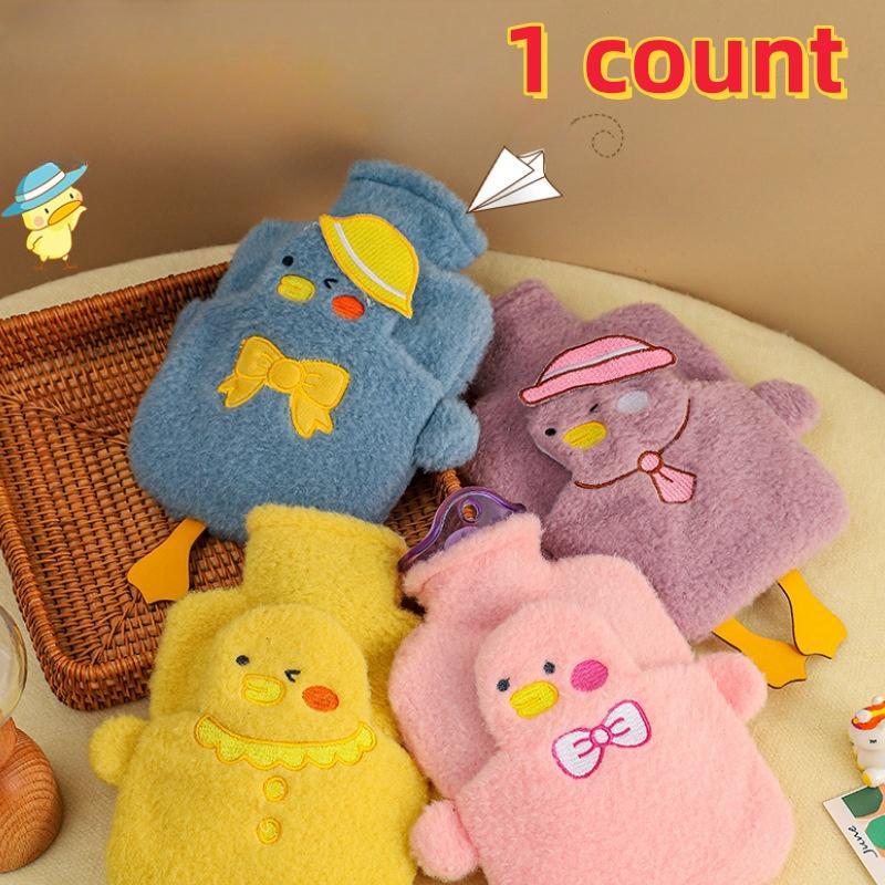 Cute Duck Design Hot Water Bottle, 1 Count Portable Plush Hot Water Bag, Hot Water Warmer Bag for Home Office School Dormitory