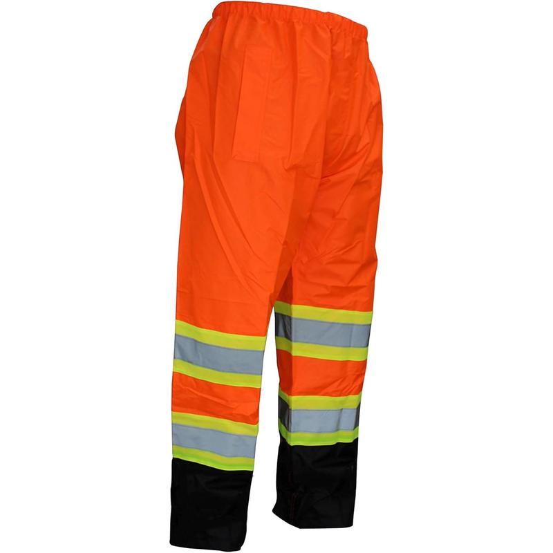 Troy Safety TS-RW-CLA3-TOR77 Class 3 Rain suit, Jacket, Pants High Visibility Reflective Black Bottom