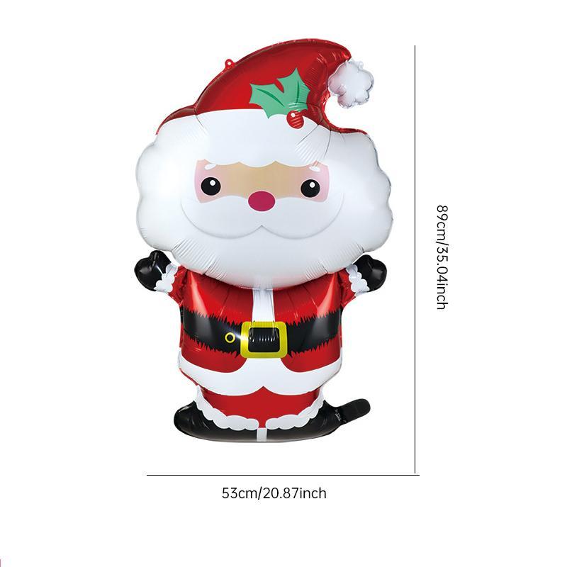 Santa Claus Design Balloon, 1 Count Cartoon Santa Claus Balloon, Christmas Party Balloon, Home Decor Supplies, Festive & Party Supplies