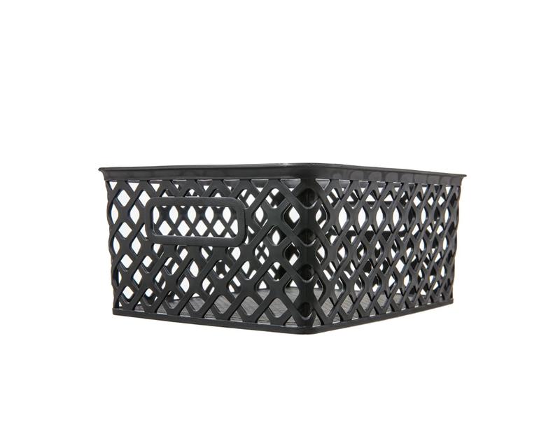 Small Black Decorative Storage Basket for Home Organization