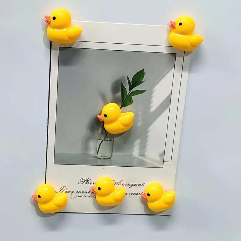 Duck Design Refrigerator Magnet, 7 Counts Cute Cartoon Mini Duck Shaped Magnet, Decorative Kitchen Office Whiteboard Magnet