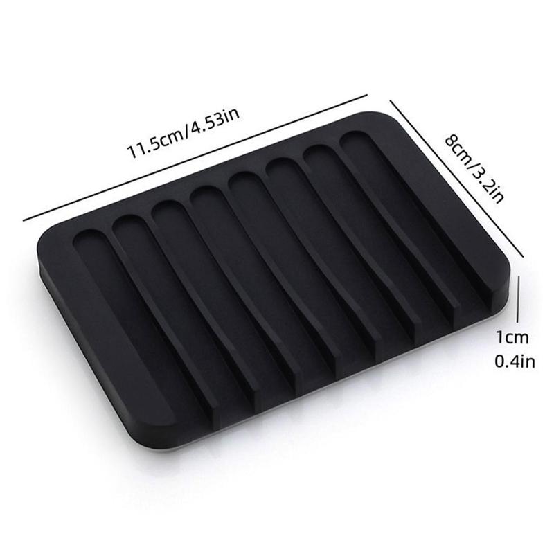 Soap Dish, 1 Count Silicone Self Draining Soap Holder, Soap Drain Tray for Home Kitchen Bathroom