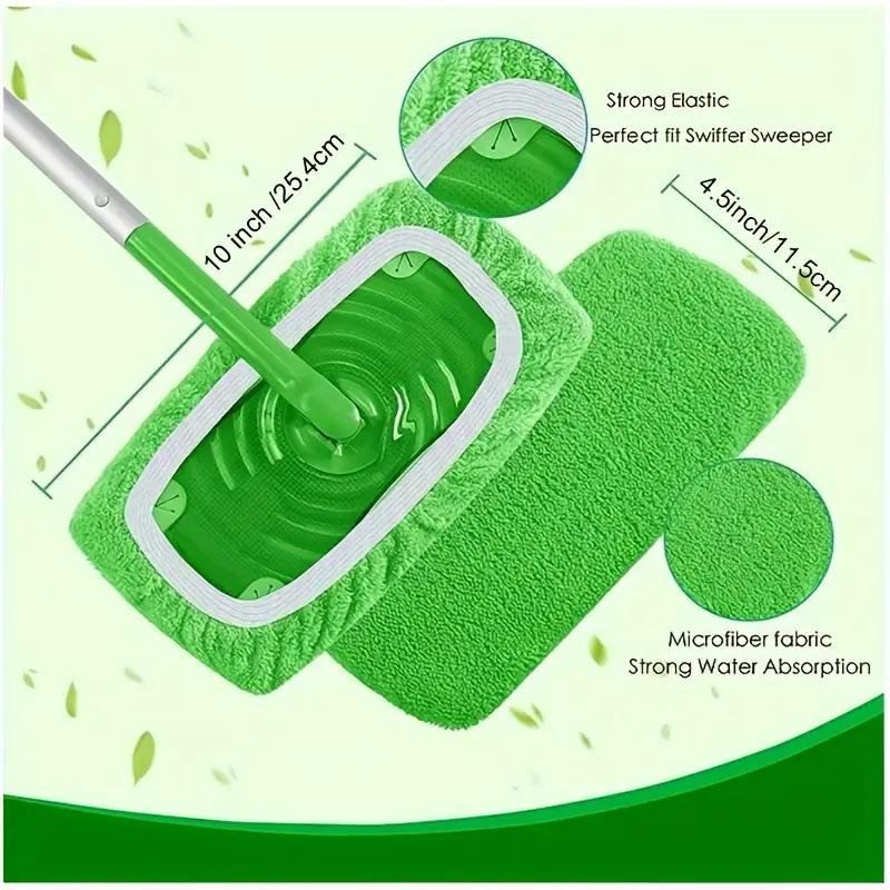 8 pcs High-Performance Microfiber Mop Pads - Reusable, Long-Lasting Dust Removal - Wet & Dry Cleaning，Essential Home & School Cleaning Accessories