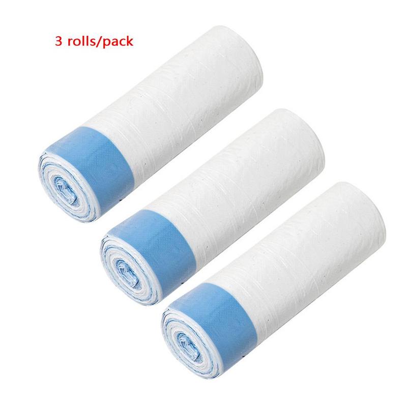 Household Cleaning Products Disposable Bin Bag, 3 Rolls 45pcs Drawstring Thickened Garbage Bin Bags, Kitchen Accessories, Small Trash Bags, Essential Items for Home